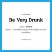 be very drunk แปลว่า?, คำศัพท์ภาษาอังกฤษ be very drunk แปลว่า เมามาย ประเภท V ตัวอย่าง บางคนเชื่อมั่นว่าตนสามารถขับรถได้ไม่ว่าจะเมามายอย่างไรก็ตาม หมวด V