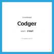 codger แปลว่า?, คำศัพท์ภาษาอังกฤษ codger แปลว่า ชายแก่ ประเภท SL หมวด SL