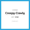 แมงมุม ภาษาอังกฤษ?, คำศัพท์ภาษาอังกฤษ แมงมุม แปลว่า creepy-crawly ประเภท SL หมวด SL