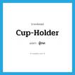 cup-holder แปลว่า?, คำศัพท์ภาษาอังกฤษ cup-holder แปลว่า ผู้ชนะ ประเภท N หมวด N