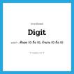 digit แปลว่า?, คำศัพท์ภาษาอังกฤษ digit แปลว่า ตัวเลข (0 ถึง 9), จำนวน (0 ถึง 9) ประเภท N หมวด N