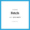 fetch แปลว่า?, คำศัพท์ภาษาอังกฤษ fetch แปลว่า อุบาย, แผนการ ประเภท N หมวด N