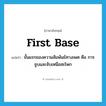 first base แปลว่า?, คำศัพท์ภาษาอังกฤษ first base แปลว่า ขั้นแรกของความสัมพันธ์ทางเพศ คือ การจูบและจับเหนือสะโพก ประเภท SL หมวด SL