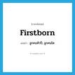 firstborn แปลว่า?, คำศัพท์ภาษาอังกฤษ firstborn แปลว่า ลูกคนหัวปี, ลูกคนโต ประเภท N หมวด N