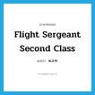 Flight Sergeant Second Class แปลว่า?, คำศัพท์ภาษาอังกฤษ Flight Sergeant Second Class แปลว่า พ.อ.ท. ประเภท N หมวด N