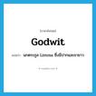 godwit แปลว่า?, คำศัพท์ภาษาอังกฤษ godwit แปลว่า นกตระกูล Limosa ซึ่งมีปากและขายาว ประเภท N หมวด N