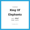 king of elephants แปลว่า?, คำศัพท์ภาษาอังกฤษ king of elephants แปลว่า คชินทร์ ประเภท N เพิ่มเติม พญาช้าง หมวด N