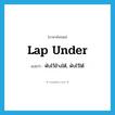 lap under แปลว่า?, คำศัพท์ภาษาอังกฤษ lap under แปลว่า พับไว้ข้างใต้, พับไว้ใต้ ประเภท PHRV หมวด PHRV