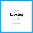 อาโลก ภาษาอังกฤษ?, คำศัพท์ภาษาอังกฤษ อาโลก แปลว่า looking ประเภท N หมวด N