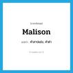 malison แปลว่า?, คำศัพท์ภาษาอังกฤษ malison แปลว่า คำสาปแช่ง, คำด่า ประเภท N หมวด N