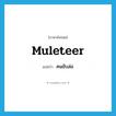 muleteer แปลว่า?, คำศัพท์ภาษาอังกฤษ muleteer แปลว่า คนขับล่อ ประเภท N หมวด N