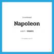 ขนมอบ ภาษาอังกฤษ?, คำศัพท์ภาษาอังกฤษ ขนมอบ แปลว่า napoleon ประเภท N หมวด N