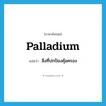 palladium แปลว่า?, คำศัพท์ภาษาอังกฤษ palladium แปลว่า สิ่งที่ปกป้องคุ้มครอง ประเภท N หมวด N