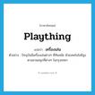 plaything แปลว่า?, คำศัพท์ภาษาอังกฤษ plaything แปลว่า เครื่องเล่น ประเภท N ตัวอย่าง ปัจจุบันมีเครื่องเล่นต่างๆ ที่ทันสมัย ด้วยเทคโนโลยีสูง ตามสวนสนุกที่ต่างๆ ในกรุงเทพฯ หมวด N