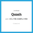 quash แปลว่า?, คำศัพท์ภาษาอังกฤษ quash แปลว่า ปราบ, กำจัด (กรต่อต้าน, ข่าวลือ) ประเภท VT หมวด VT