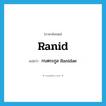 ranid แปลว่า?, คำศัพท์ภาษาอังกฤษ ranid แปลว่า กบตระกูล Ranidae ประเภท N หมวด N