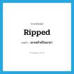 เมาเหล้าหรือเมายา ภาษาอังกฤษ?, คำศัพท์ภาษาอังกฤษ เมาเหล้าหรือเมายา แปลว่า ripped ประเภท SL หมวด SL