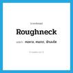 roughneck แปลว่า?, คำศัพท์ภาษาอังกฤษ roughneck แปลว่า คนพาล, คนเกเร, นักเลงโต ประเภท N หมวด N