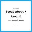 scout about / around แปลว่า?, คำศัพท์ภาษาอังกฤษ scout about / around แปลว่า ค้นหาจนทั่ว, สอดแนม ประเภท PHRV หมวด PHRV