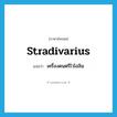 Stradivarius แปลว่า?, คำศัพท์ภาษาอังกฤษ Stradivarius แปลว่า เครื่องดนตรีไวโอลิน ประเภท N หมวด N