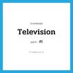 television แปลว่า?, คำศัพท์ภาษาอังกฤษ television แปลว่า ทีวี ประเภท N หมวด N