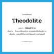 theodolite แปลว่า?, คำศัพท์ภาษาอังกฤษ theodolite แปลว่า กล้องสำรวจ ประเภท N ตัวอย่าง ถ้าจะหาให้เจอจริงๆ อาจจะต้องใช้กล้องสำรวจ เพิ่มเติม กล้องที่ใช้ในงานรังวัดและสำรวจทำแผนที่ หมวด N