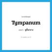 หูชั้นกลาง ภาษาอังกฤษ?, คำศัพท์ภาษาอังกฤษ หูชั้นกลาง แปลว่า tympanum ประเภท N หมวด N