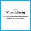 whortleberry แปลว่า?, คำศัพท์ภาษาอังกฤษ whortleberry แปลว่า ผลไม้เล็กๆ สีดำกินได้ของต้นไม้พุ่มชนิดหนึ่ง, ชื่อละตินคือ Vaccinium mytillus ประเภท N หมวด N